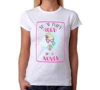 FUNNY CUP Camiseta Yo Estoy Loca Soy la Novia. Camiseta para Despedidas de Soltera para la Novia a Juego con Las Amigas (M)