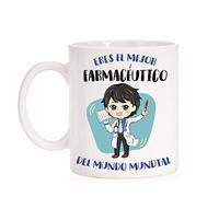 FUNNY CUP Taza Eres el Mejor farmaceutico del Mundo Mundial. Taza Divertida de Regalo (Farmaceutico)