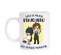 FUNNY CUP Taza Eres el Mejor Peluquero del Mundo Mundial. Taza Divertida de Regalo (Peluquero)