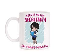 FUNNY CUP Taza Eres la Mejor Secretaria del Mundo Mundial. Taza Divertida de Regalo (Secretaria)