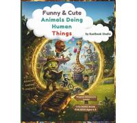 Funny & Cute Animals Doing Human Things: A Coloring Book for Kids Ages 4-8 | Silly Animals, Big Easy Designs, and Creative Adventure Scenes