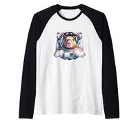 Funny Cute Capybara Astronauta Espacio Exterior Hombres Mujeres Niños Camiseta Manga Raglan