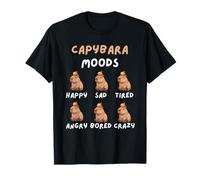 Funny Cute Capybara Moods Niños Niños Hombres Mujeres Camiseta