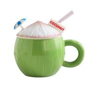 Funny Cute Ceramic Drinkware With Straw Lid Novelty Coffee Mug Heat Resistant Design Comfortable Grip For Home Office Apartment Dorm Farmhouse Summer Party Birthday Holiday | Reusable Bev