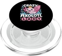 Funny Cute Crazy Axolotl Lady Animal Lover For Women Girls PopSockets PopGrip para MagSafe