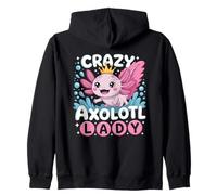 Funny Cute Crazy Axolotl Lady Animal Lover For Women Girls Sudadera con Capucha