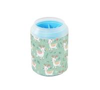 Funny Cute Deer - Lavadora portátil para pies de mascotas con cepillo de silicona para pies suaves, cepillo de baño para perros pequeños y medianos y razas de gatos