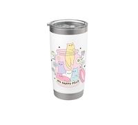 Funny & Cute Happy Pills Cat Mental Health Meme Pet Lover Vaso térmico de acero inoxidable de doble pared