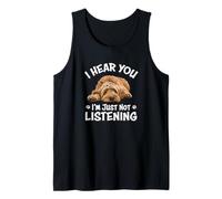 Funny Cute Hear You Not Listening Labradoodle Lover Camiseta sin Mangas