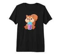 Funny Cute Kawaii Kids Bubble Boba Tea Squirrel Lover Camiseta Premium