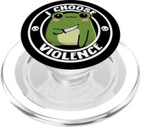 Funny Cute Kids Girls Boys Kawaii Frog I Choose Violence PopSockets PopGrip para MagSafe