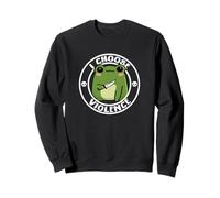Funny Cute Kids Girls Boys Kawaii Frog I Choose Violence Sudadera