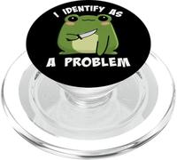 Funny Cute Kids Girls Boys Kawaii Frog Identify As A Problem PopSockets PopGrip para MagSafe