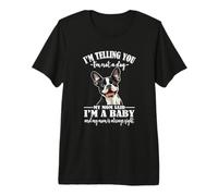 Funny Cute Mom Says Im A Baby Bostie Lover Camiseta Premium