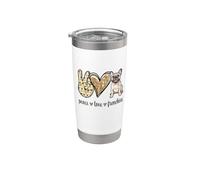 Funny Cute Peace Love Frenchies Fawn French Bulldog Lover Vaso térmico de acero inoxidable de doble pared