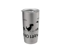 Funny Cute Pixel Offline T-Rex Game, Cool Dino Game, Gaming Vaso térmico de acero inoxidable de doble pared