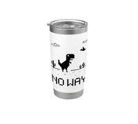 Funny Cute Pixel Offline T-Rex Game, Cool Dino Game, Gaming Vaso térmico de acero inoxidable de doble pared