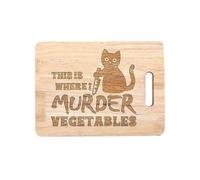 Funny Cutting Board This is Where I Murder Vegetable Wooden Food Serving Tray Dethawing Engraved Ve
