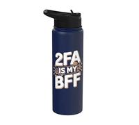 Funny Cybersecurity 1FA es mi mejor amiga Stainless Steel Insulated Water Bottle
