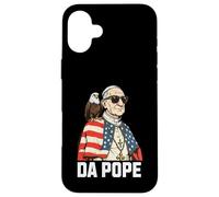 Funny Da Pope León XIV 4 de Julio Americano Hombres Mujeres Carcasa para iPhone 16 Plus