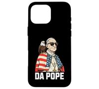 Funny Da Pope León XIV 4 de Julio Americano Hombres Mujeres Carcasa para iPhone 16 Pro Max