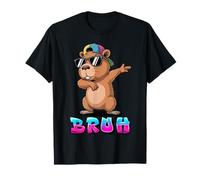 Funny Dabbing Capybara Cute Animal Meme Retro Style Camiseta