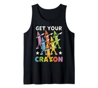 Funny Dabbing Crayons First Day of School Get Your Crayon Camiseta sin Mangas
