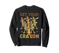 Funny Dabbing Crayons First Day of School Get Your Crayon Sudadera