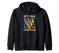 Funny Dabbing Crayons First Day of School Get Your Crayon Sudadera con Capucha