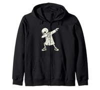 Funny Dabbing Doctor Skeleton Halloween Hospital Crew Sudadera con Capucha