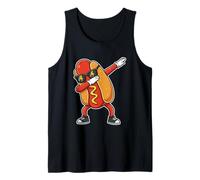 Funny Dabbing Hot Dog Character Fast Food Lover Art Camiseta sin Mangas