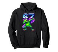 Funny Dabbing Neon Frog Six Seven Meme Niños Niñas Baile Sudadera con Capucha