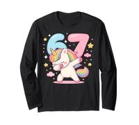 Funny Dabbing Unicorn 6th 7th Birthday Six Seven Meme Girl Manga Larga