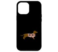 Funny Dachshund Dog in Argyle Sweater Design Carcasa para iPhone 12 Pro Max