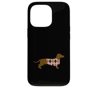 Funny Dachshund Dog in Argyle Sweater Design Carcasa para iPhone 13 Pro