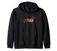 Funny Dachshund Dog in Argyle Sweater Design Sudadera con Capucha