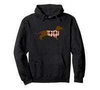 Funny Dachshund Dog in Argyle Sweater Design Sudadera con Capucha