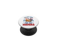 Funny Dachshund I'm Just Here for The Wieners Hot Dog PopSockets PopGrip Adhesivo