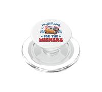 Funny Dachshund I'm Just Here for The Wieners Hot Dog PopSockets PopGrip para MagSafe