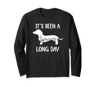 Funny Dachshund Its Been a Long Day Dachshund Mom Doxie Mama Manga Larga