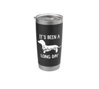 Funny Dachshund Its Been a Long Day Dachshund Mom Doxie Mama Vaso térmico de acero inoxidable de doble pared