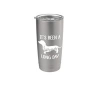 Funny Dachshund Its Been a Long Day Dachshund Mom Doxie Mama Vaso térmico de acero inoxidable de doble pared