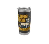 Funny Dachshund Long Dog Energy Vaso térmico de acero inoxidable de doble pared