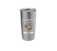 Funny Dachshunds & Wine Lover Vaso térmico de acero inoxidable de doble pared
