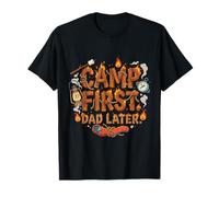 Funny Dad Camping Adventure Outdoor Gift First Camiseta
