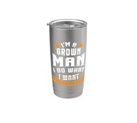 Funny Dad Daddy Grown Man Do What Daughter Wants Fathers Day Vaso térmico de acero inoxidable de doble pared
