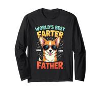 Funny Dad Dog World's Best Farter I Mean Father Fathers Day Manga Larga
