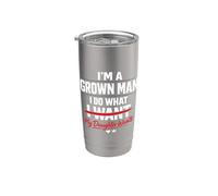 Funny Dad Father I'm A Grown Man I Do What My Daughter Wants Vaso térmico de acero inoxidable de doble pared