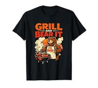 Funny Dad Grill and Bear It Barbacoa BBQ Joke Camiseta