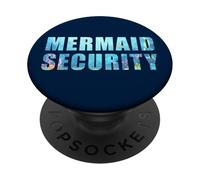 Funny Dad Mermaid Security Underwater Sea Graphic PopSockets PopGrip Adhesivo